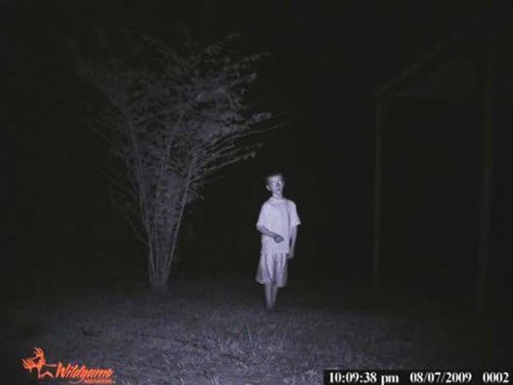 Мужчина отправился на охоту и сфотографировал ночной лес, а когда посмотрел снимок задрожал от страха!