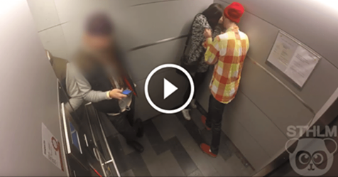 Они остались в лифте втроем. Спустя пару секунд скрытая камера запечатлела нечто ужасное…