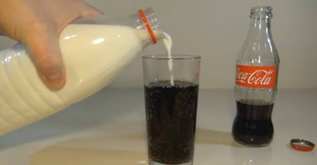 Вот что произойдет, если смешать 1 стакан Coca Cola с 10 гр молока