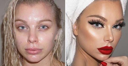 Если кто то считает макияж бесполезным делом, покажите ему эти фотографии: 13 фото до и после мейкапа