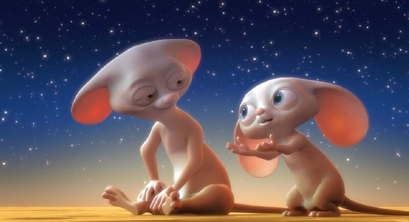 Невероятно трогательный мультфильм о мышках и луне