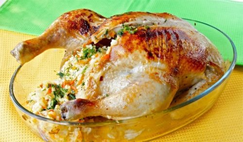 Рецепт нежнейшей запеченной фаршированной курицы. Идеальное блюдо на Новогодние праздники!