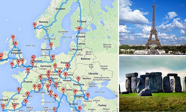 Если вы хотите увидеть всю Европу за раз, вот вам маршрут